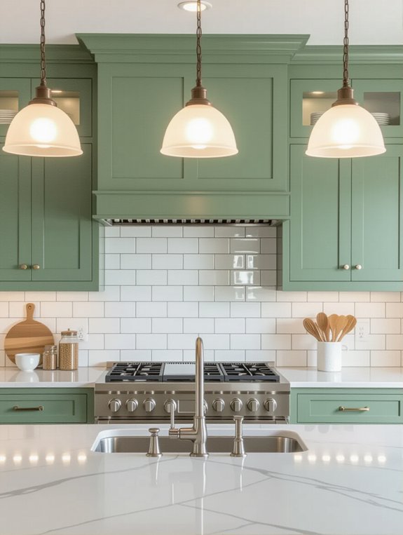 sage green and white elegance