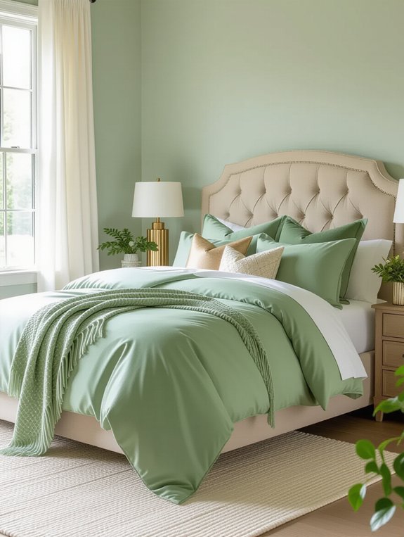 sage green bedding elegance
