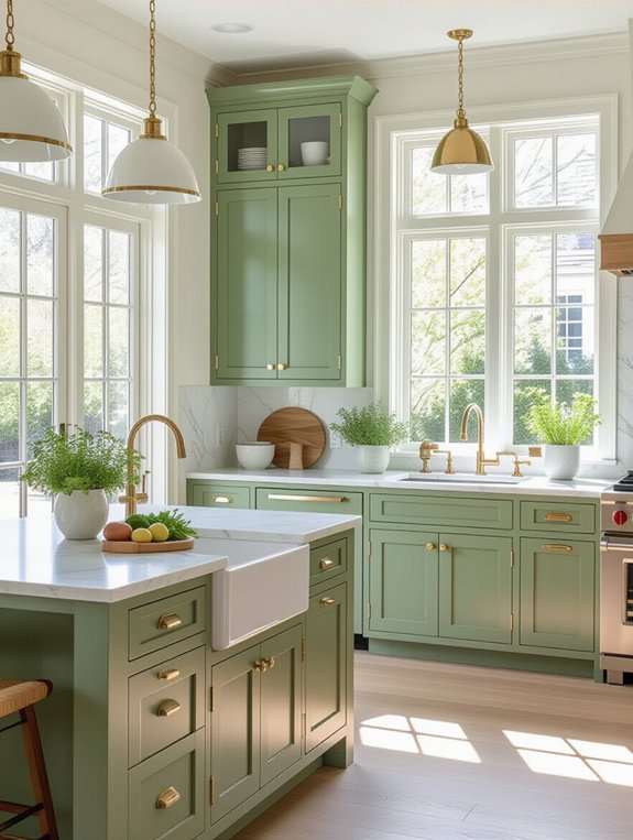 sage green kitchen serenity