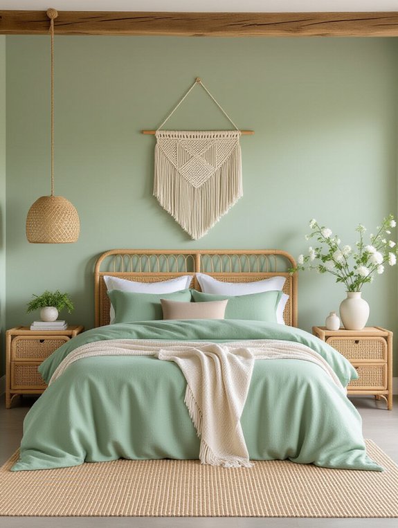 sage green serene bedroom oasis