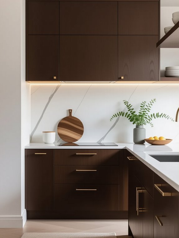 scandinavian inspired dark kitchens
