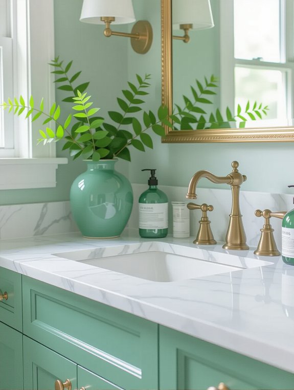 seafoam enhances bathroom elegance
