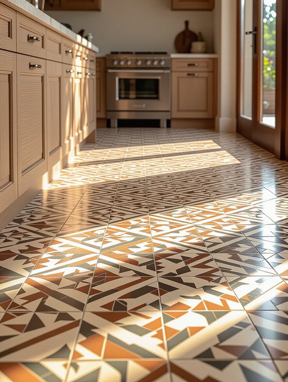 seamless stylish kitchen tiles