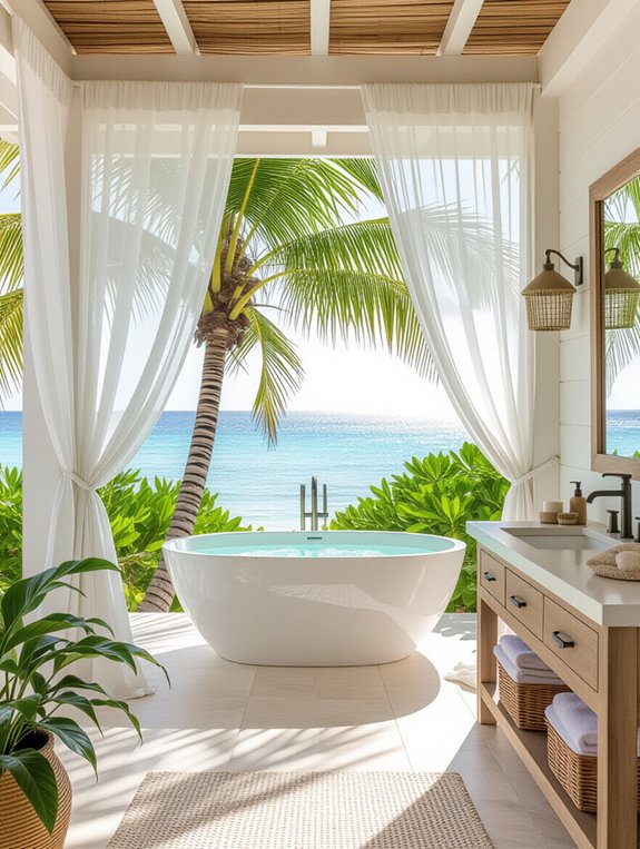 seaside relaxation inspired bathroom