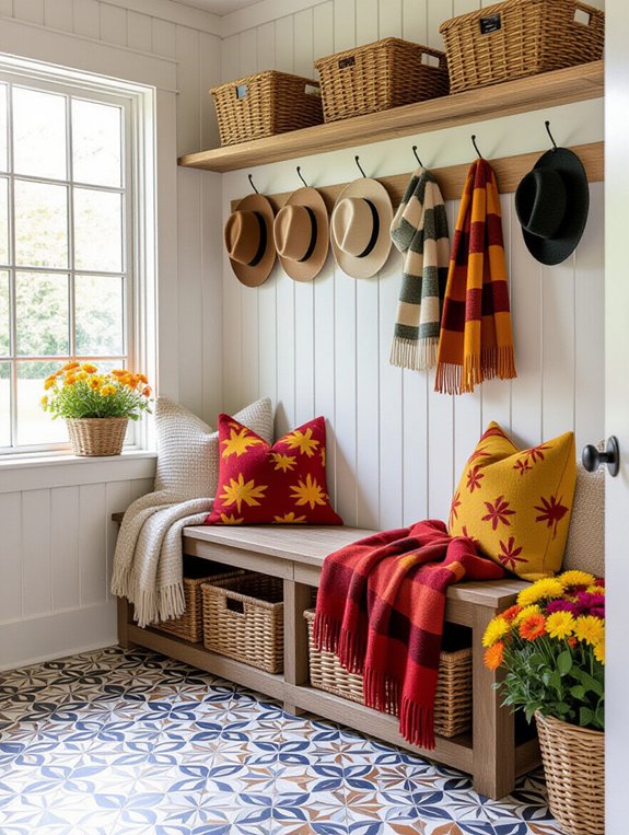 seasonal decor for mudroom