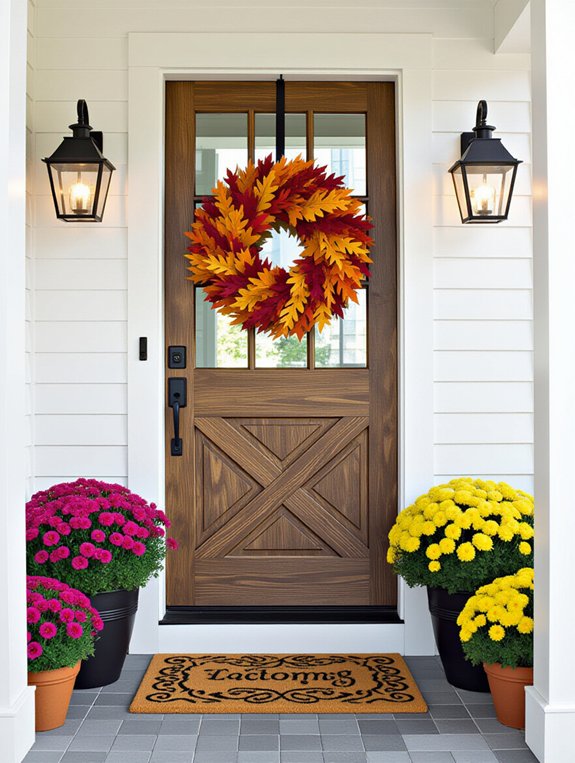 seasonal wreaths for entryway
