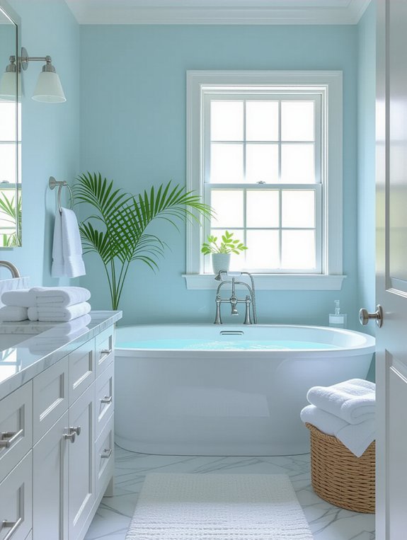 serene blue bathroom elegance