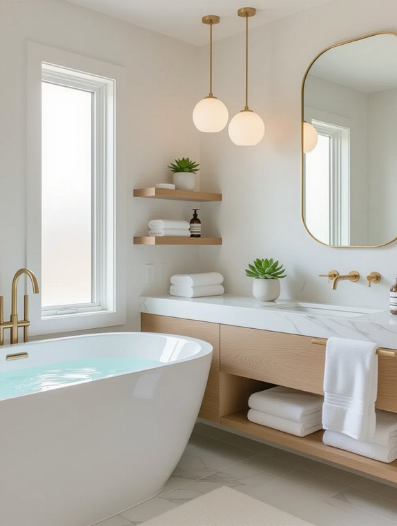 serene minimalist bathroom decor