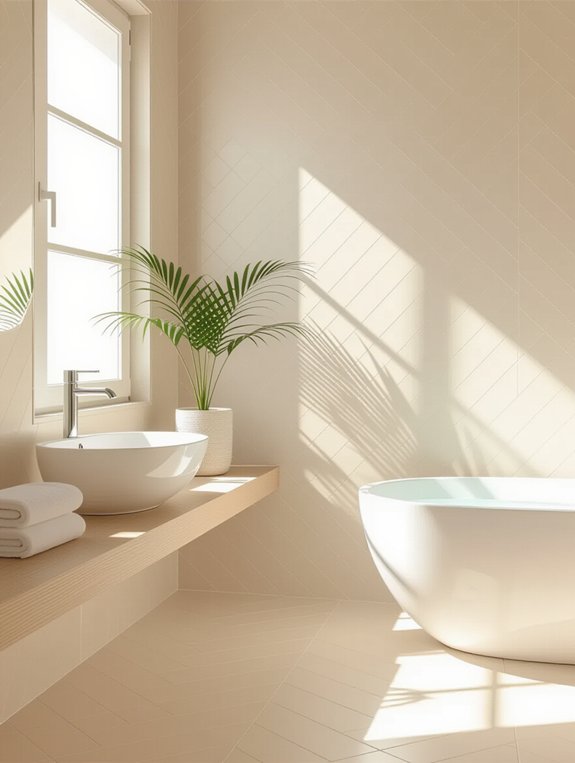 serene minimalist bathroom design