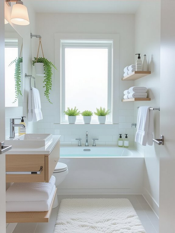 serene minimalist bathroom design