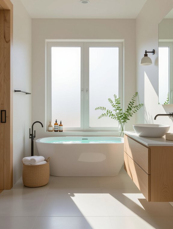 serene minimalist bathroom design