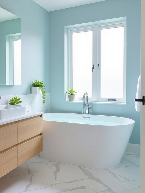 serene minimalist bathroom design