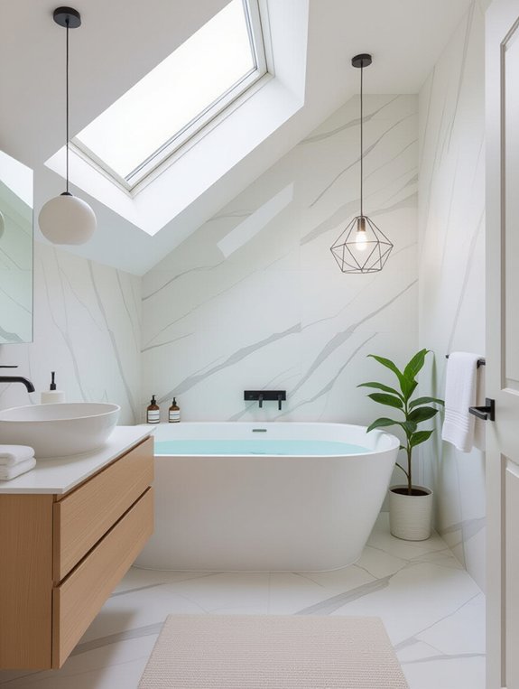 serene minimalist bathroom design