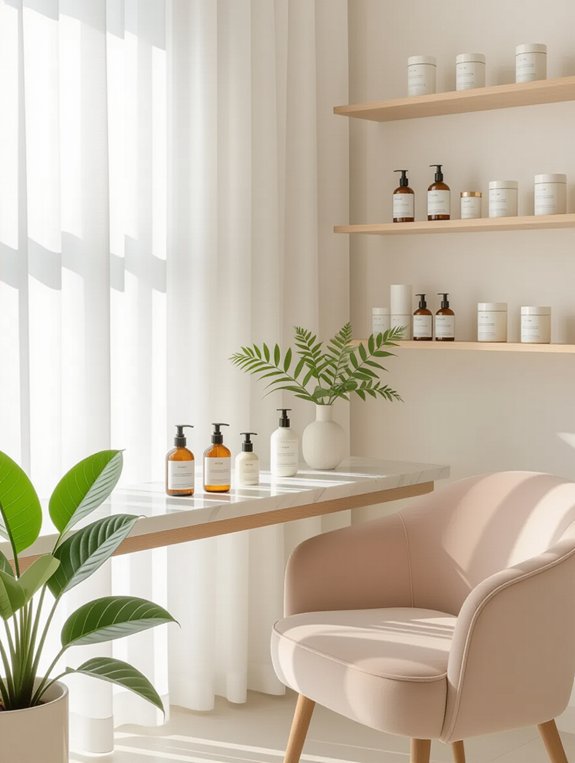 serene minimalist beauty space