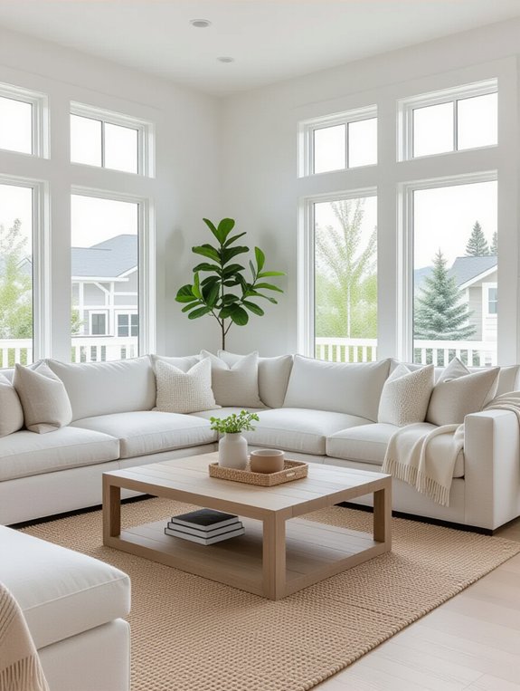 serene minimalist family room