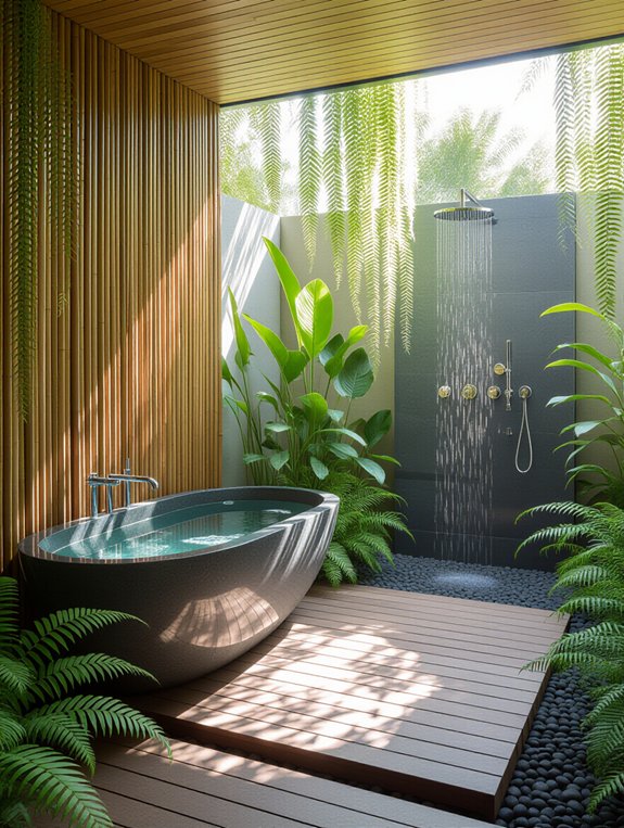 serene minimalist outdoor oasis