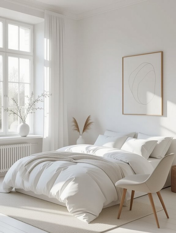 serene minimalist white retreat