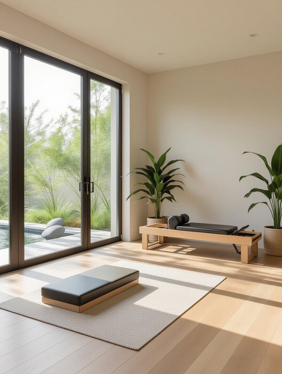 serene minimalist workout space