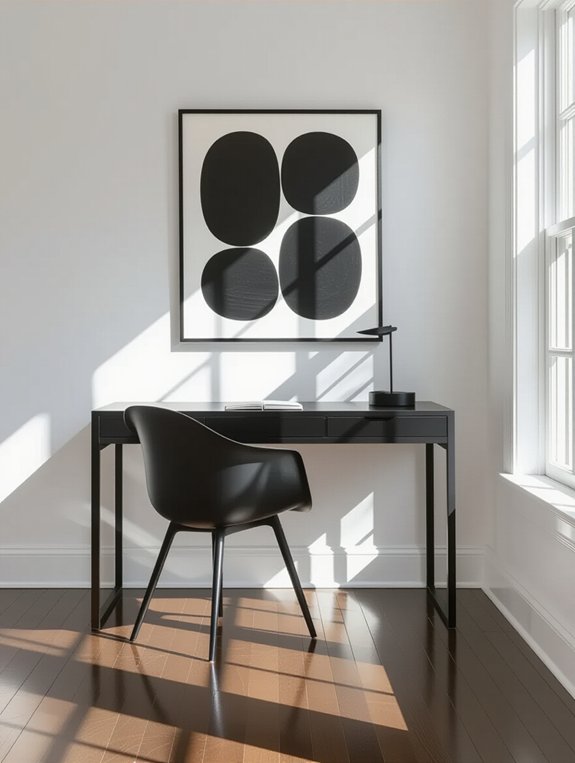 serene minimalist workspace design