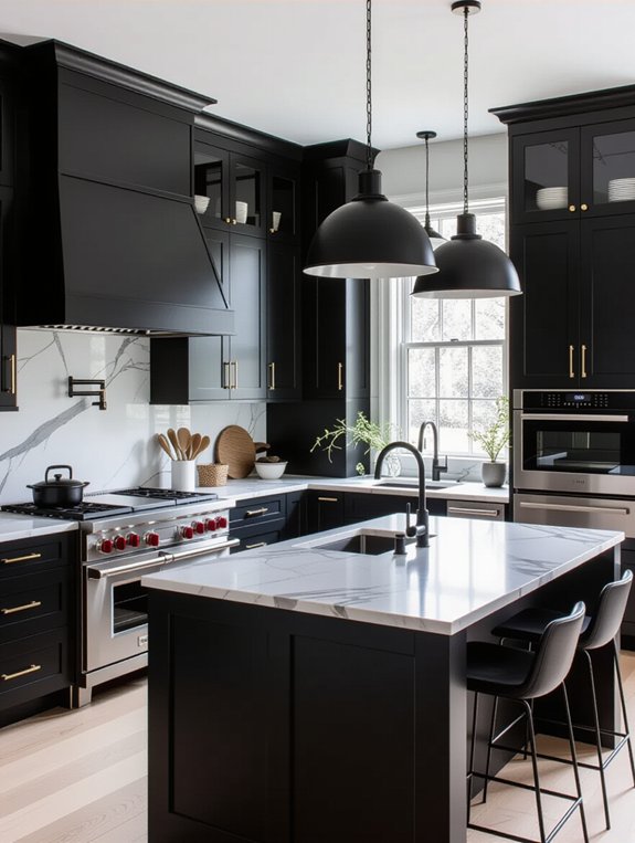 serene monochromatic kitchen design