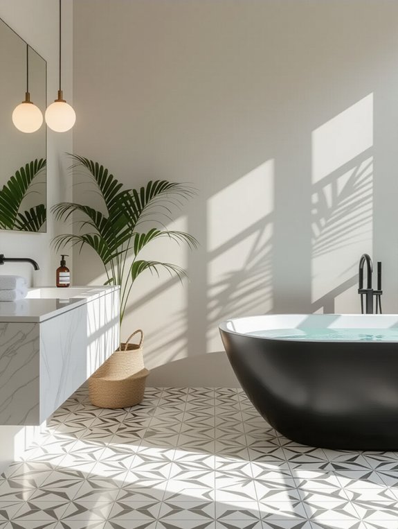 serene monochrome bathroom retreat