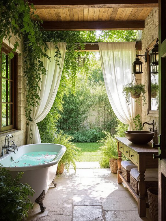 serene outdoor bathing retreat