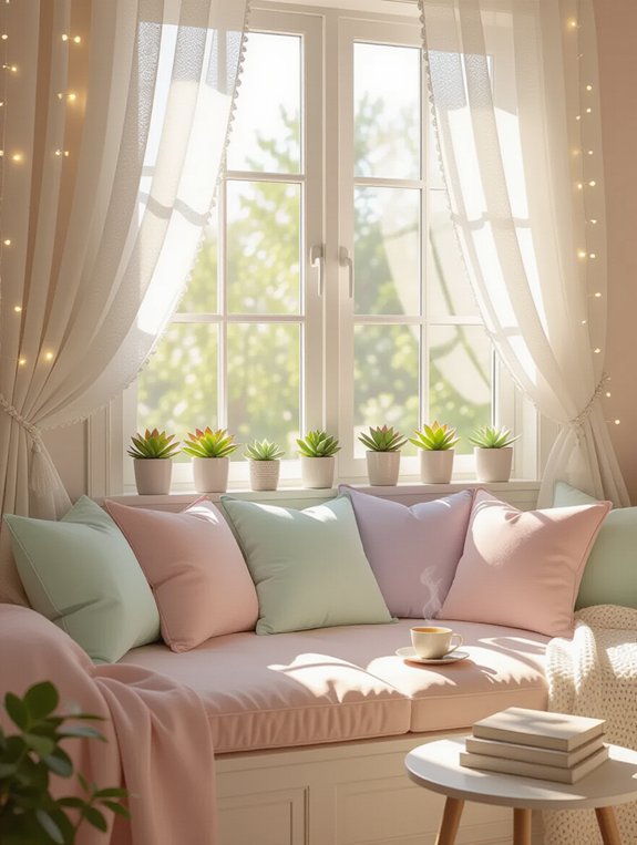 serene pastel bedroom retreat