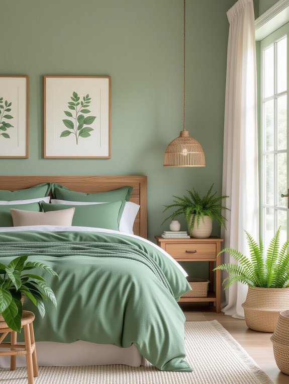 serene sage green retreat