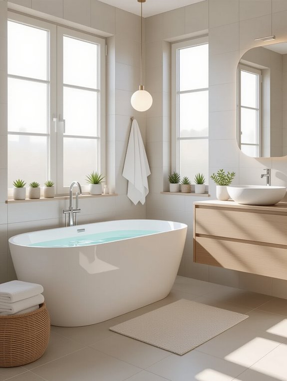 serene scandinavian bathroom design