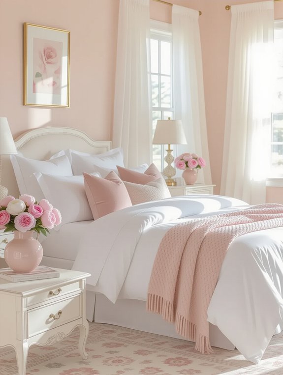 serene soft blush accents