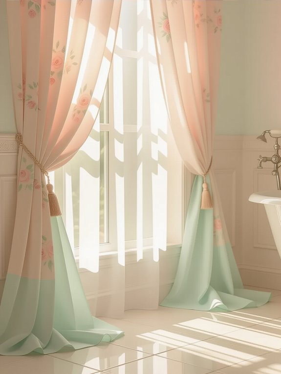 serene soft pastel bathroom