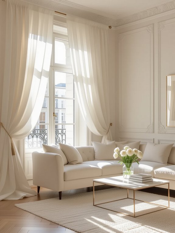 sheer drapes enhance elegance