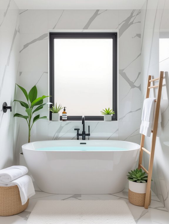 sleek clutter free bathroom oasis