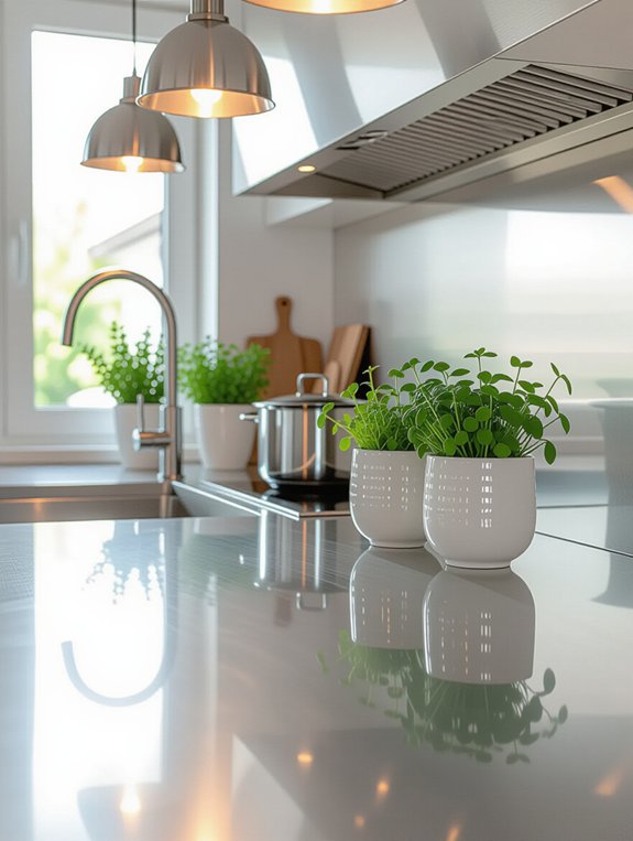 sleek durable reflective countertops