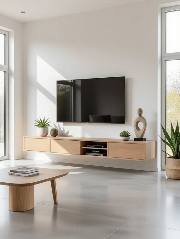 sleek floating units elegance