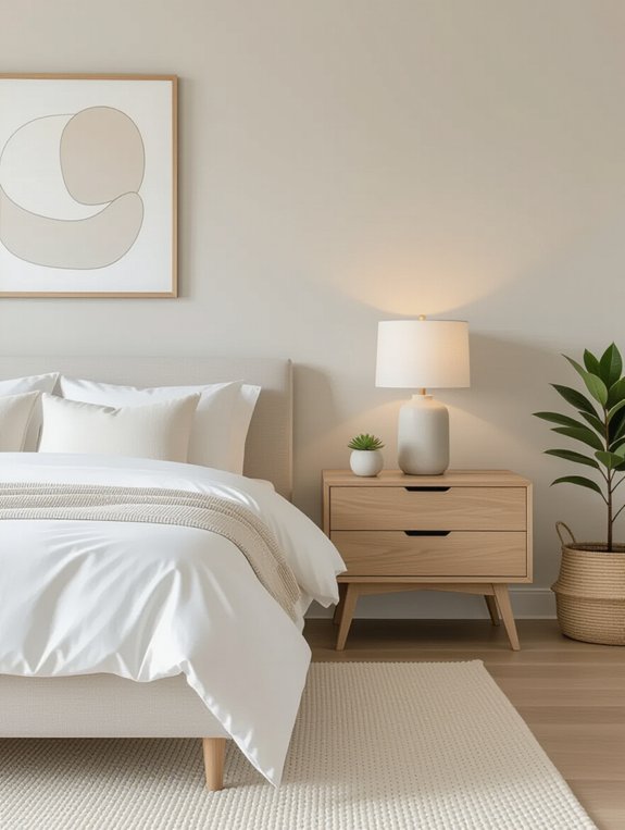 sleek functional minimalist nightstands