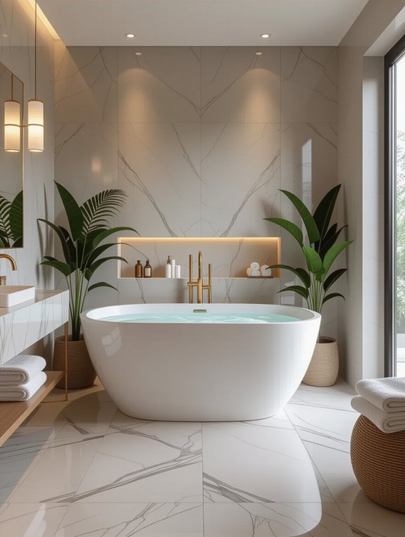 sleek modern bathroom elegance