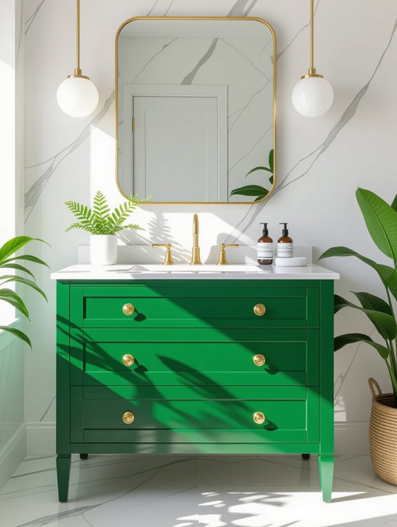 sleek modern glossy bathroom