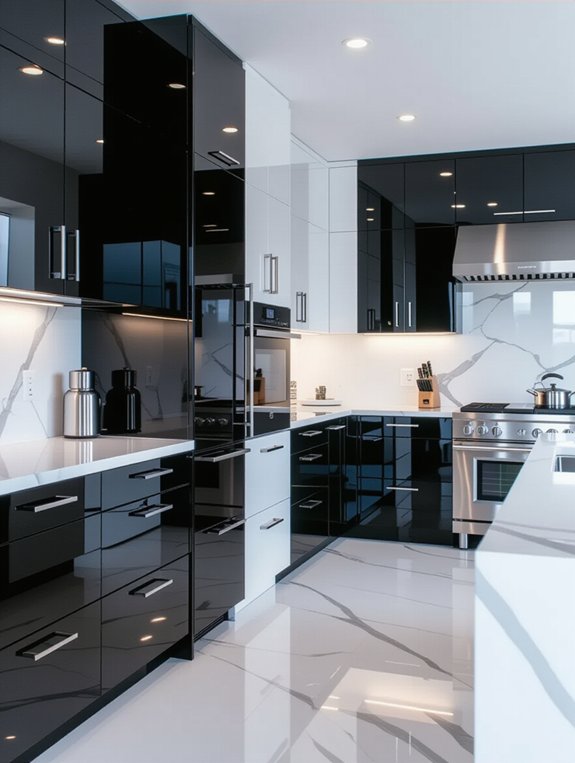 sleek modern kitchen aesthetic
