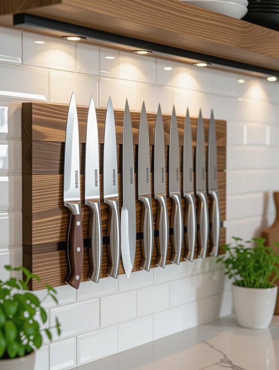 sleek organized knife storage