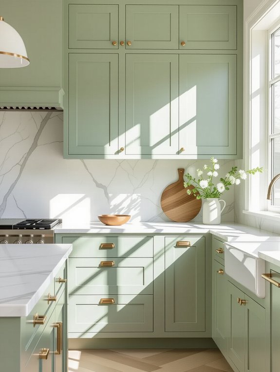 sleek sage and marble