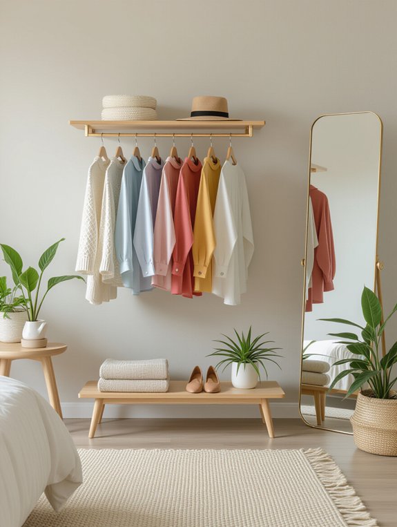 sleek space saving clothing racks