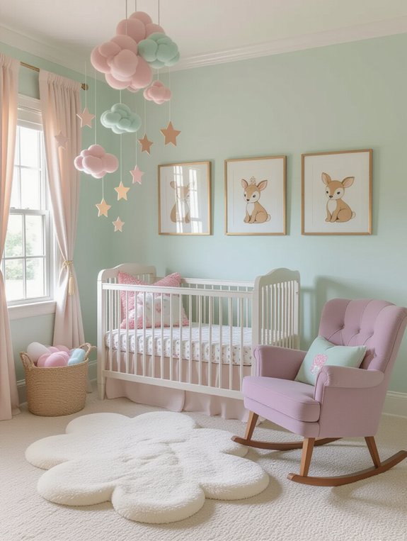 soft pastel nursery decor