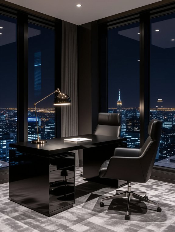 sophisticated black office furniture