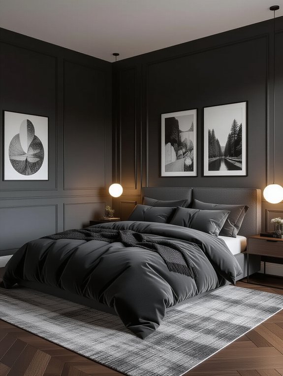 sophisticated cozy dark grey