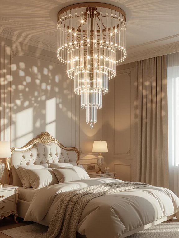 sophisticated crystal drop lights