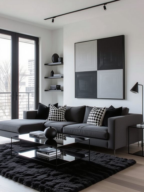 sophisticated grey and black