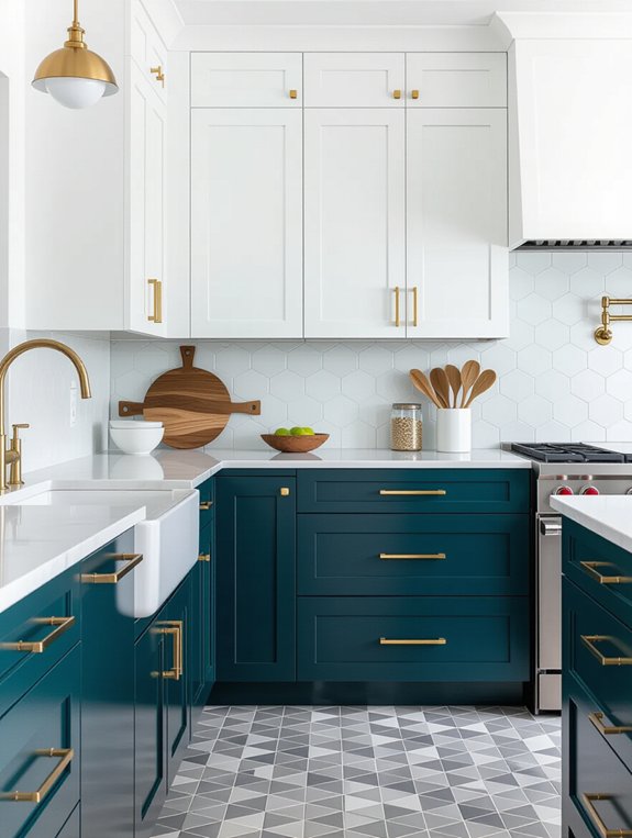 sophisticated kitchen color combination