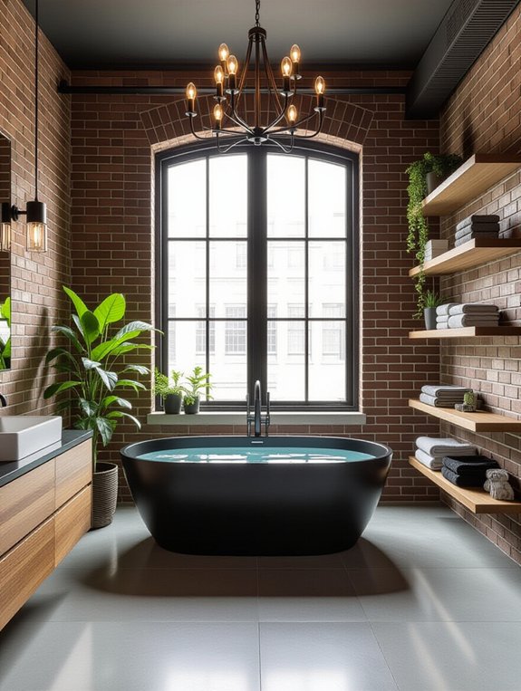 sophisticated urban loft bathroom