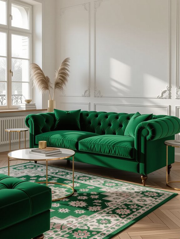 sophisticated velvet sofa elegance